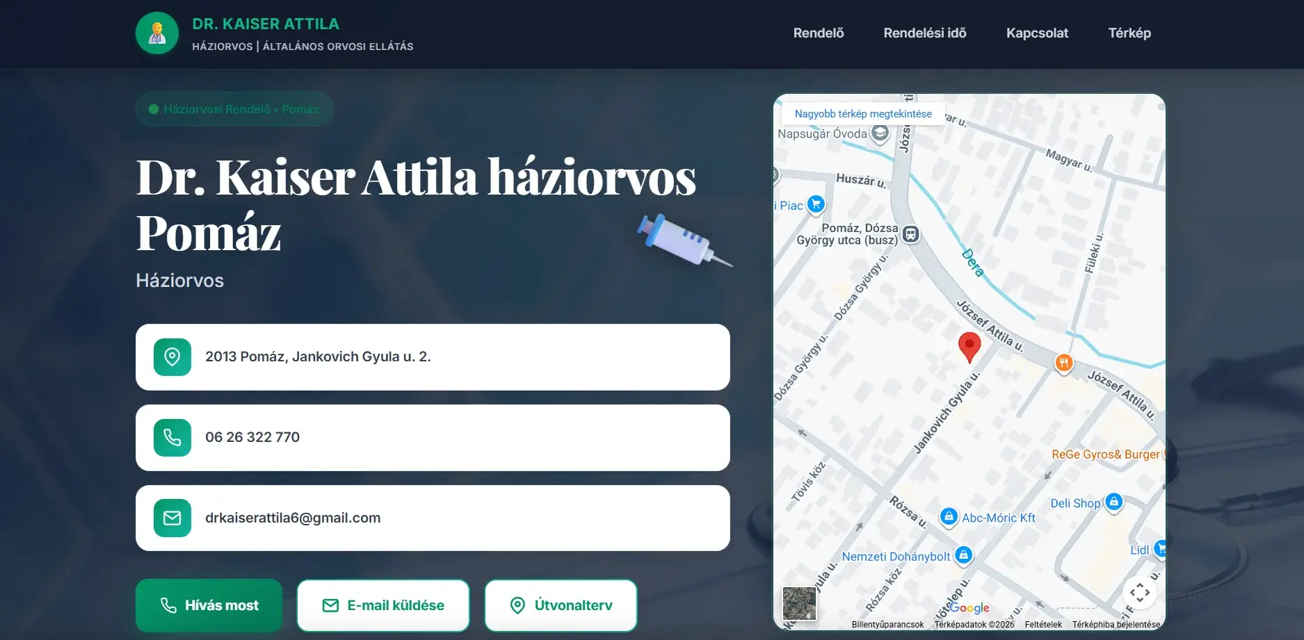 Háziorvosi Praxis Weboldal