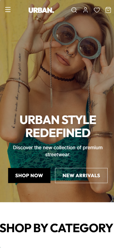 Urban Streetwear Shop (Mobile) Mobile