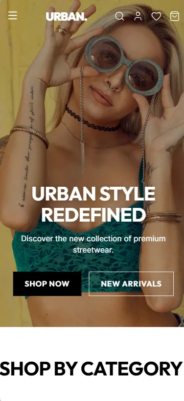 Urban Streetwear Shop (Mobile) Mobile