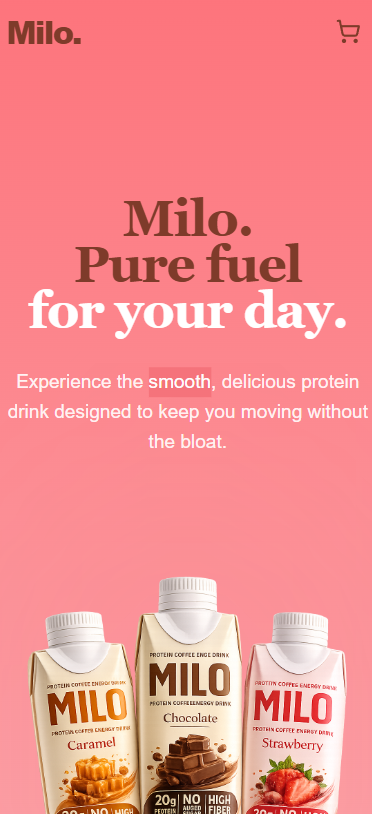 Milo Drink Márkaoldal (Mobile) Mobile
